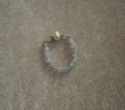 Inele cu margele din piatră de cristal natural, cuarț trandafir, piatră de lună, anxietate, inele spinner pentru femei, inele de mărgele vintage, cadou de bijuterii
