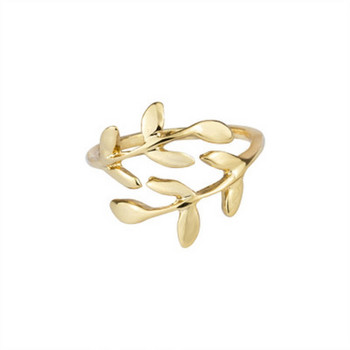 Модни дамски пръстени с отворени листа Момичета Многоцветен регулируем размер Ботанически дамски пръстени за кокалчета Годежни бижута за сватбено парти