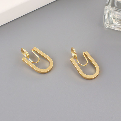 GRACE JUN, de calitate superioară, de culoare aur de 18K, pentru cercei cu cerc de țânțari, în formă de C, în formă de C, de cupru, pentru cercei pentru ureche