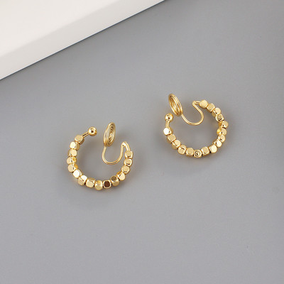 GRACE JUN, de calitate superioară, de culoare aur de 18K, pentru cercei cu cerc de țânțari, în formă de C, în formă de C, de cupru, pentru cercei pentru ureche