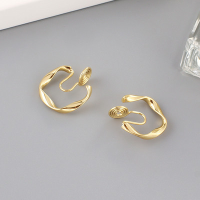 GRACE JUN, de calitate superioară, de culoare aur de 18K, pentru cercei cu cerc de țânțari, în formă de C, în formă de C, de cupru, pentru cercei pentru ureche