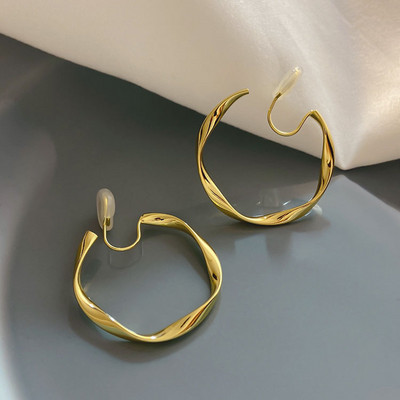 GRACE JUN, de calitate superioară, de culoare aur de 18K, pentru cercei cu cerc de țânțari, în formă de C, în formă de C, de cupru, pentru cercei pentru ureche