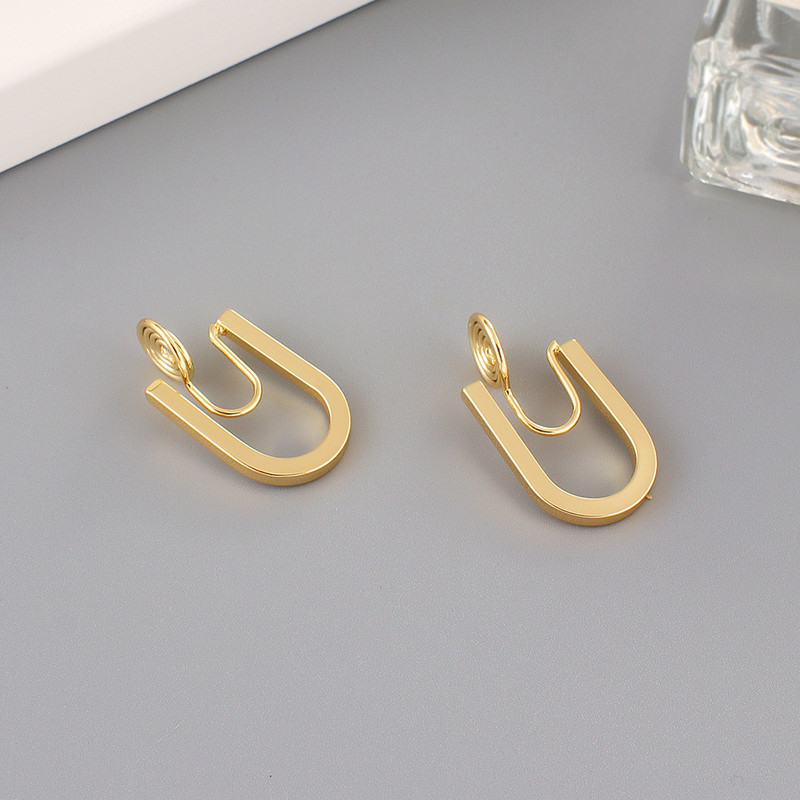 GRACE JUN, de calitate superioară, de culoare aur de 18K, pentru cercei cu cerc de țânțari, în formă de C, în formă de C, de cupru, pentru cercei pentru ureche