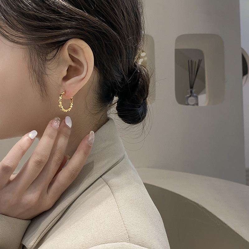 GRACE JUN, de calitate superioară, de culoare aur de 18K, pentru cercei cu cerc de țânțari, în formă de C, în formă de C, de cupru, pentru cercei pentru ureche