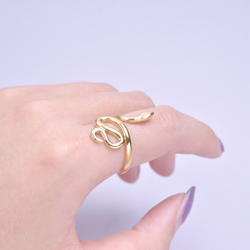 Serpent Snake Ring Бижута от неръждаема стомана за жени Момиче Пънк аксесоари Титанови пръстени Animal Bague Femme Подарък за сватбено парти