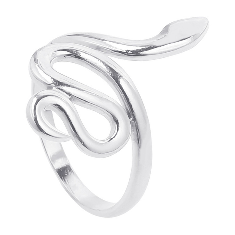 Serpent Snake Ring Rozsdamentes acél ékszerek Női Lányoknak Punk Kiegészítők Titán gyűrűk Animal Bague Femme esküvői parti ajándék