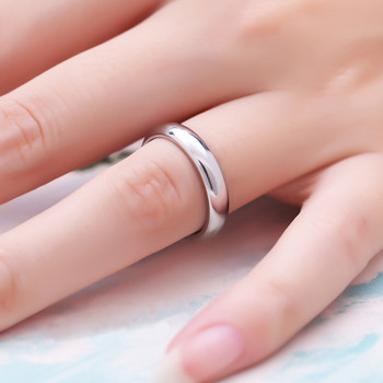 KNOCK Висококачествени прости кръгли мъжки пръстени женски сватбени пръстени в цвят розово злато за жени Модни бижута за любовник Подарък