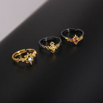 Δαχτυλίδι Genshin Impact Cosplay Zhongli Tartaglia Xiao Venti Albedo Ρυθμιζόμενα δαχτυλίδια για γυναίκες Ανδρικά κοσμήματα