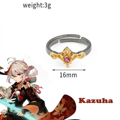 Genshin Impact Cosplay gyűrű Zhongli Tartaglia Xiao Venti Albedo állítható ujjgyűrűk nőknek férfi ékszerek