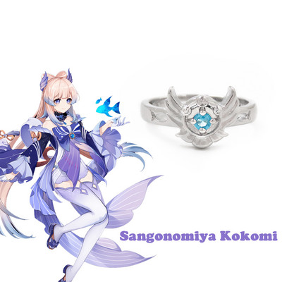 Genshin Impact Cosplay gyűrű Zhongli Tartaglia Xiao Venti Albedo állítható ujjgyűrűk nőknek férfi ékszerek