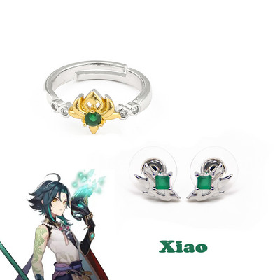 Genshin Impact Cosplay gyűrű Zhongli Tartaglia Xiao Venti Albedo állítható ujjgyűrűk nőknek férfi ékszerek