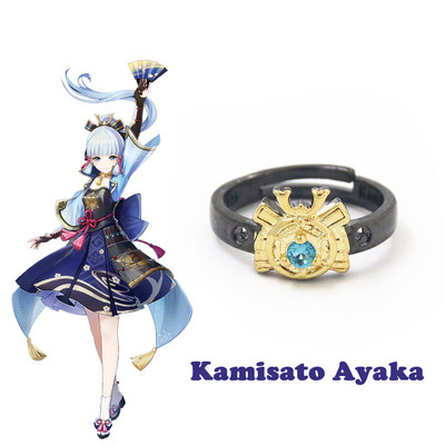 Genshin Impact Cosplay gyűrű Zhongli Tartaglia Xiao Venti Albedo állítható ujjgyűrűk nőknek férfi ékszerek