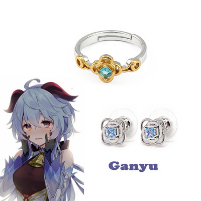 Genshin Impact Cosplay gyűrű Zhongli Tartaglia Xiao Venti Albedo állítható ujjgyűrűk nőknek férfi ékszerek
