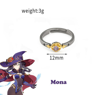 Genshin Impact Cosplay gyűrű Zhongli Tartaglia Xiao Venti Albedo állítható ujjgyűrűk nőknek férfi ékszerek