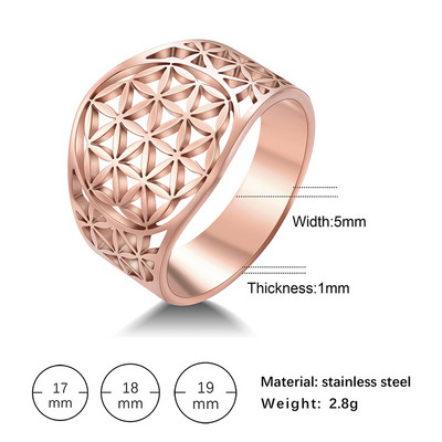 Teamer Elegant Flower Zircon Finger Ring Δαχτυλίδι από ανοξείδωτο ατσάλι Μαύρα casual δαχτυλίδια αρραβώνων Κοσμήματα 2023 Δώρα για την Ημέρα του Αγίου Βαλεντίνου