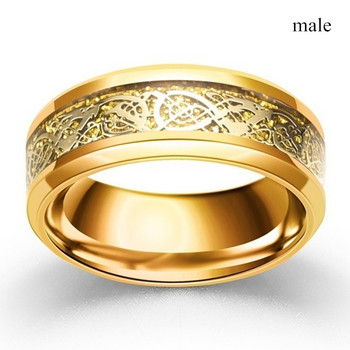 Пръстени за двойка Дамски пръстен Мъжки пръстен от неръждаема стомана За двойки Луксозен годеж Годишнина от сватба Бижута Подарък