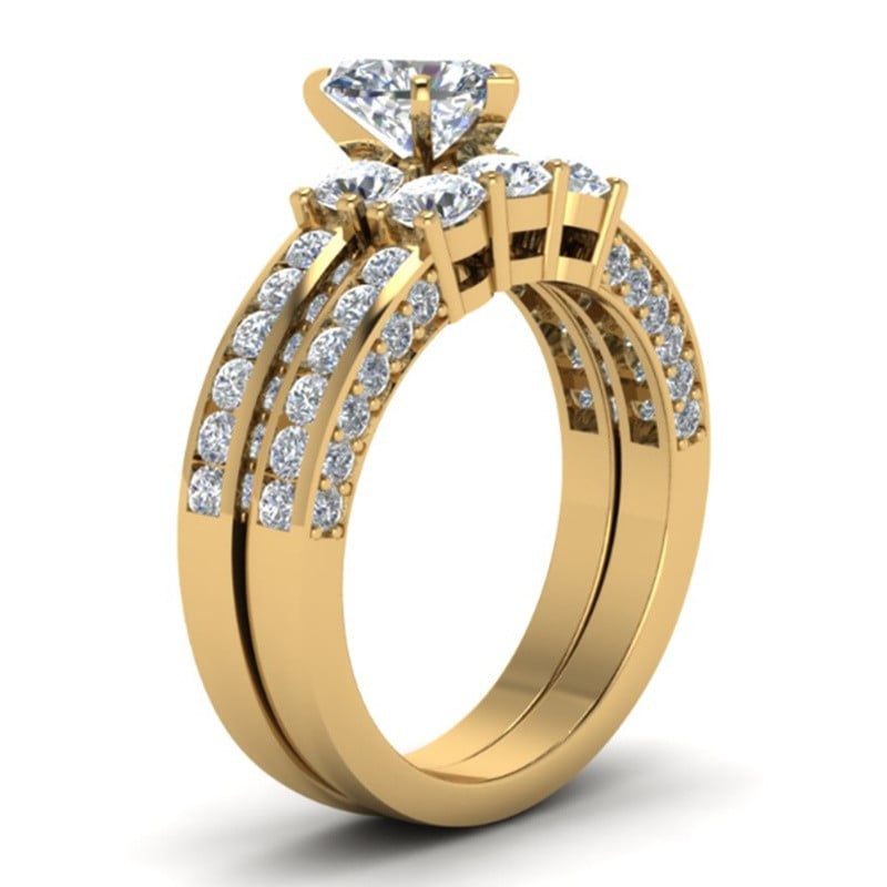 Páros gyűrűk női gyűrű rozsdamentes acél férfi gyűrű pároknak Luxus eljegyzési esküvői évforduló ékszer ajándék