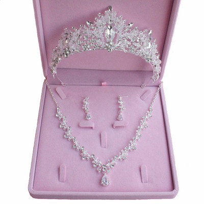 Korona nőknek Esküvői Kiegészítők Menyasszonyi ékszerkészlet Koronák nőknek Tiaras királynő menyasszonyi fejdísz esküvőkre Tiara Couronne