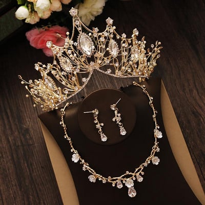 Coroana pentru femei Accesorii de nunta Set de bijuterii pentru mireasa Coroane pentru femei Queen Diademi Caciula de mireasa pentru nunti Tiara Couronne