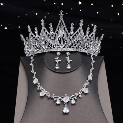 Coroana pentru femei Accesorii de nunta Set de bijuterii pentru mireasa Coroane pentru femei Queen Diademi Caciula de mireasa pentru nunti Tiara Couronne