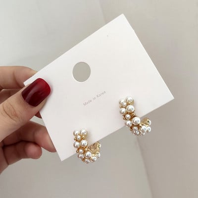 Bijuterii de modă fierbinte coreeană, proaspăt, drăguț, cu cârlig, picătură de ulei, cercei cu flori, cercei cu cristal pentru femei