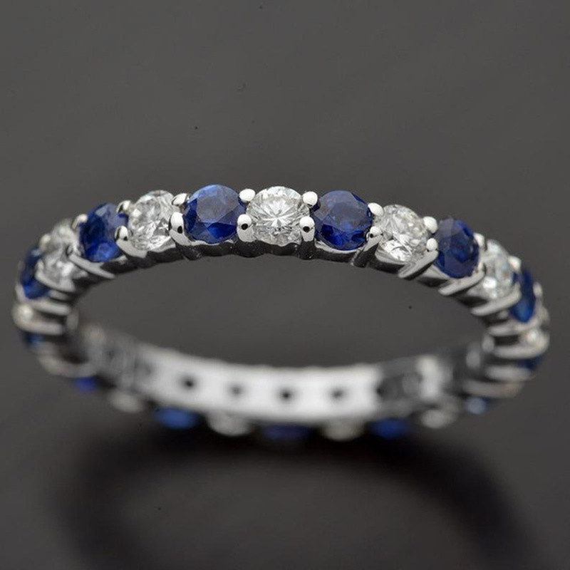 inel cu zirconiu cubic din piatră mosang de lux, tăiat prințesă de culoare mini argintie, cu un cerc întreg de ochi