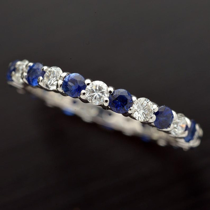 inel cu zirconiu cubic din piatră mosang de lux, tăiat prințesă de culoare mini argintie, cu un cerc întreg de ochi