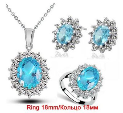 Regina regală farmec fată iubitoare de cadouri calitate AAAA + zircon pandantiv colier cercei inel modă seturi de bijuterii dropshipping ziua de naștere