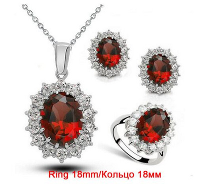 Regina regală farmec fată iubitoare de cadouri calitate AAAA + zircon pandantiv colier cercei inel modă seturi de bijuterii dropshipping ziua de naștere