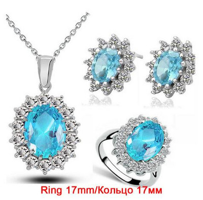 Regina regală farmec fată iubitoare de cadouri calitate AAAA + zircon pandantiv colier cercei inel modă seturi de bijuterii dropshipping ziua de naștere