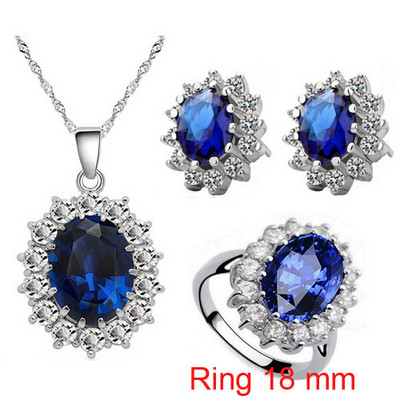 Regina regală farmec fată iubitoare de cadouri calitate AAAA + zircon pandantiv colier cercei inel modă seturi de bijuterii dropshipping ziua de naștere