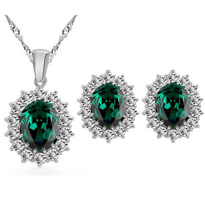 Regina regală farmec fată iubitoare de cadouri calitate AAAA + zircon pandantiv colier cercei inel modă seturi de bijuterii dropshipping ziua de naștere