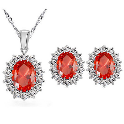 Regina regală farmec fată iubitoare de cadouri calitate AAAA + zircon pandantiv colier cercei inel modă seturi de bijuterii dropshipping ziua de naștere