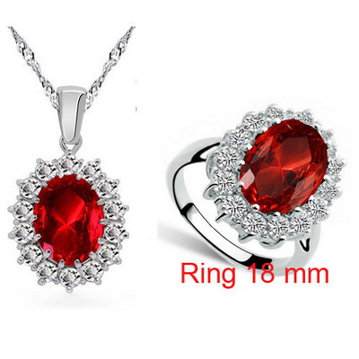 Regina regală farmec fată iubitoare de cadouri calitate AAAA + zircon pandantiv colier cercei inel modă seturi de bijuterii dropshipping ziua de naștere