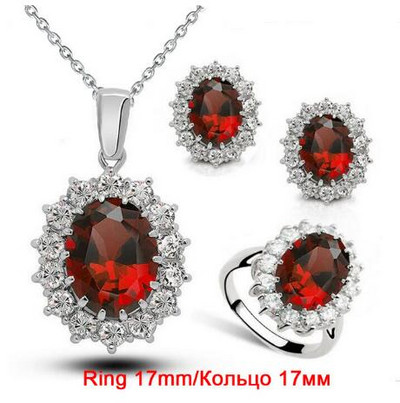 Regina regală farmec fată iubitoare de cadouri calitate AAAA + zircon pandantiv colier cercei inel modă seturi de bijuterii dropshipping ziua de naștere