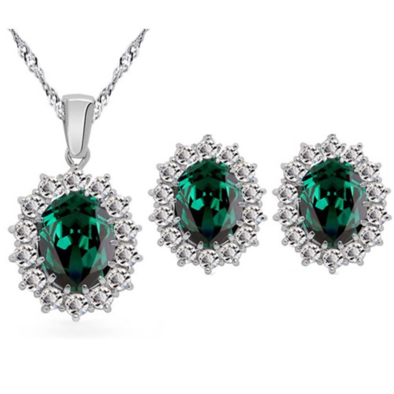 Regina regală farmec fată iubitoare de cadouri calitate AAAA + zircon pandantiv colier cercei inel modă seturi de bijuterii dropshipping ziua de naștere