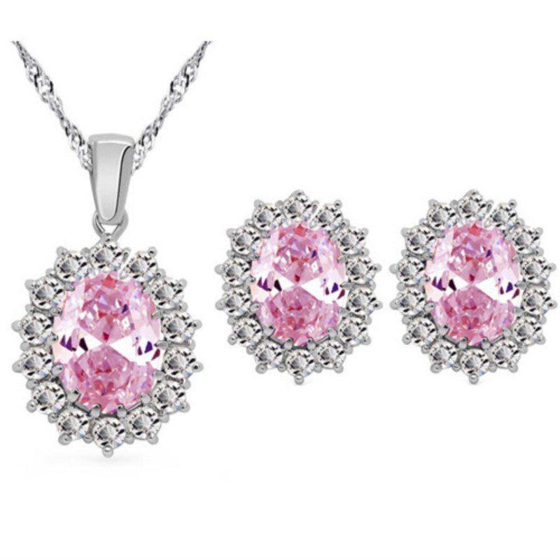 Regina regală farmec fată iubitoare de cadouri calitate AAAA + zircon pandantiv colier cercei inel modă seturi de bijuterii dropshipping ziua de naștere