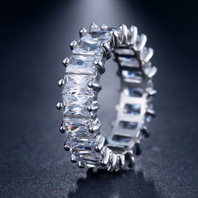 Inel de logodnă clasic multicolor cu picătură de apă cu zirconiu cubic de culoare aur roz Mona Lise Bague bijuterii pentru femeie AR017