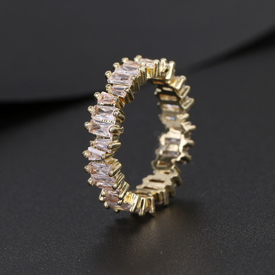 Inel de logodnă clasic multicolor cu picătură de apă cu zirconiu cubic de culoare aur roz Mona Lise Bague bijuterii pentru femeie AR017