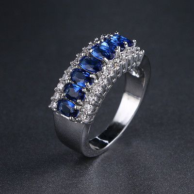 Inel de logodnă clasic multicolor cu picătură de apă cu zirconiu cubic de culoare aur roz Mona Lise Bague bijuterii pentru femeie AR017