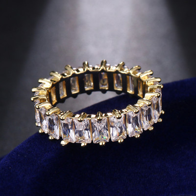 Inel de logodnă clasic multicolor cu picătură de apă cu zirconiu cubic de culoare aur roz Mona Lise Bague bijuterii pentru femeie AR017