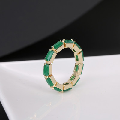 Inel de logodnă clasic multicolor cu picătură de apă cu zirconiu cubic de culoare aur roz Mona Lise Bague bijuterii pentru femeie AR017
