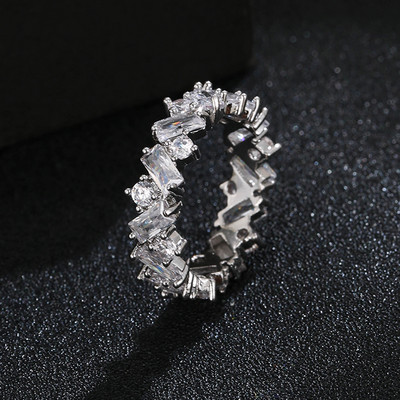 Inel de logodnă clasic multicolor cu picătură de apă cu zirconiu cubic de culoare aur roz Mona Lise Bague bijuterii pentru femeie AR017