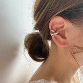 Manșetă pentru ureche, Cercei cu clemă pentru ureche, fără piercing, pentru femei, fete, cu frunze din zirconiu, înveliș pentru ureche, bijuterii cadou