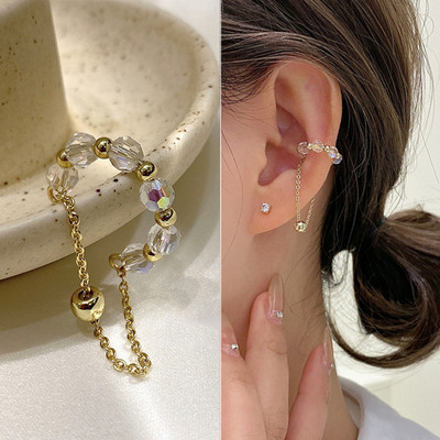 Manșetă pentru ureche, Cercei cu clemă pentru ureche, fără piercing, pentru femei, fete, cu frunze din zirconiu, înveliș pentru ureche, bijuterii cadou