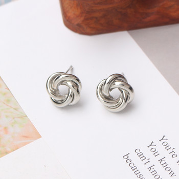 Small Metal Knot Twist Stud σκουλαρίκια Γυναικεία γεωμετρικά statement σκουλαρίκια Maxi Punk Party Vintage Χριστουγεννιάτικα δώρα Bijoux