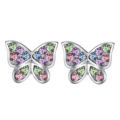 Cercei cu piatră de naștere din cristal de unicorn, accesorii populare, cercei pentru femei, cercei cu știfturi, cadou pentru copii