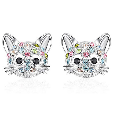 Cercei cu piatră de naștere din cristal de unicorn, accesorii populare, cercei pentru femei, cercei cu știfturi, cadou pentru copii