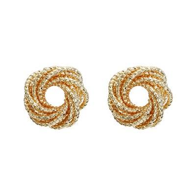 Vintage aranyozott, ezüstözött geometrikus nagy kerek kapocs fülbevalón női lányoknak, üreges fülcsipesz piercing nélkül, divatékszerek