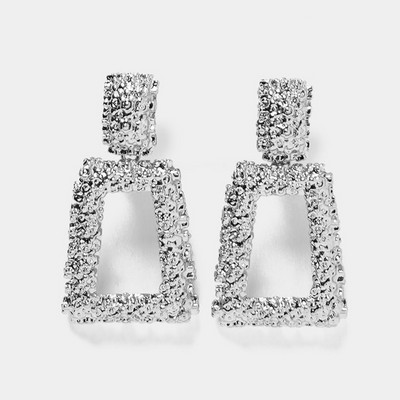 Vintage aranyozott, ezüstözött geometrikus nagy kerek kapocs fülbevalón női lányoknak, üreges fülcsipesz piercing nélkül, divatékszerek